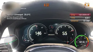 Bmw 520i G30 Stage 2 100-200 Km/h Accelaration