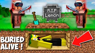 Villagers USE SCARY APPLE VISION PRO to BURIED ME ALIVE in Minecraft ! HOW TO SURVIVE ?