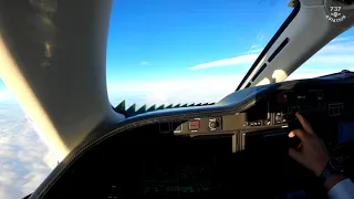 4K || Honda Jet || 2  full flights in Real Time on a cloudy day