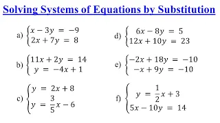Substitution Method - Solving Systems of Linear Equations by │Algebra