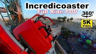 Incredicoaster 360 POV - Disney California Adventure - 5K