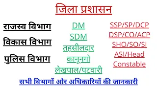 District administration, DM,जिला प्रशासन की संपूर्ण जानकारी,राजस्व विभाग,लेखपाल/पटवारी #divyastudy
