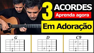 EM ADORAÇÃO – Como o rei Davi – 3 Acordes no violão (Iniciante)