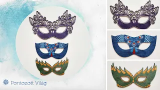 Farsangi álarcok pontozva / Dotted carnival masks