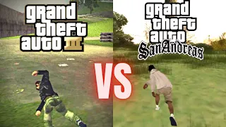 CJ Vs Claude - Who does it best? | GTA 3 vs San Andreas | Dulina Nimadith.