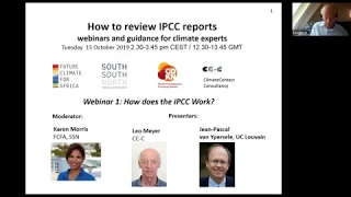 Mini E-course Webinar 1: How does the IPCC work?