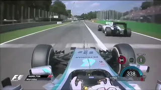 Lewis Hamilton onboard overtake on Felipe Massa Italian GP 2014