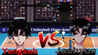 The Spike Volleyball 3x3.Yongsub vs Jaehyun!The Spike Volleyball game 3x3