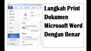 Cara Print Dokumen  Ms Word dengan benar