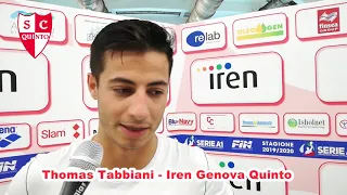 Thomas Tabbiani dopo Iren Genova Quinto-Roma Nuoto