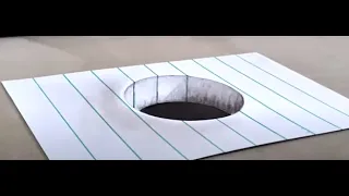 very easy  3d drawing, on paper for, beginners,3D beast,The best work of art this year.
