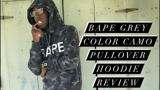 Bape Color Grey Camo Pullover Hoodie Review