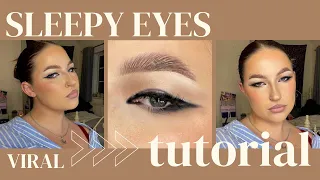 VIRAL Sleepy Eyes Tutorial | (hooded eye friendly)