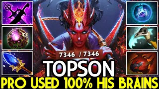 TOPSON [Queen of Pain] Used 100% his Brains with Super Tanky Build Dota 2