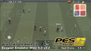 Pro Evolution Soccer 6 (Windows) Android Gameplay | Exagear Emulator Wine 6.0 v3.2