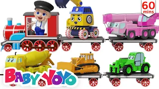 The Colors Song (Construction Train) + more nursery rhymes & Kids songs -Baby yoyo