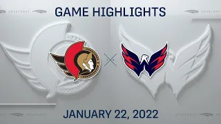 NHL Highlights | Senators vs. Capitals - Jan 22, 2022