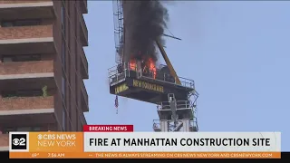 See it: Crane fire at Manhattan construction site