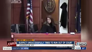 Suspect tries to escape from court | Caught on Camera