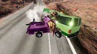 Cars collide at high speed on a bend 3 #gaming #beamng #beamngdrive #beamngcrash #crash #crazy