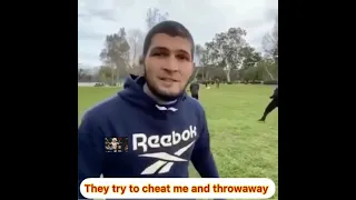 Khabib friends islam makhachev and others cheating khabib when they played football