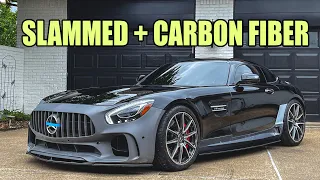 BROKEN $13k AMG BODYKIT IS FINISHED! + KW Coilover Install & Carbon Fiber bits!