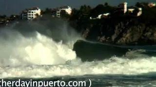 Surfing BIG waves April 16 2013 Zicatela Puerto Escondido Mexico