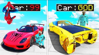 UPGRADING SUPERHERO CARS To GOD HERO SUPERCARS in GTA 5 with CHOP & BOB