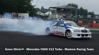 V12 TURBO ENGINE MERCEDES C600 DRIFTING AT HUNGARORING - Markom Racing Team