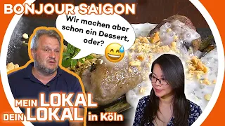 Schwarze Bohnen & Schnapsbananen IM DESSERT?! 😲🍌🍮 Heimo ist gespannt! | 2/2 | Mein Lokal, Dein Lokal