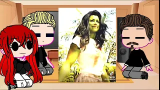 The AVENGERS react to SHE HULK/Los VENGADORES reaccionan a SHE HULK 1/2 (Gacha Club)