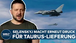 UKRAINE-KRIEG: Selenskyj bedankt sich für weitere Waffenhilfe – Fordert aber Tempo bei Kampfjets