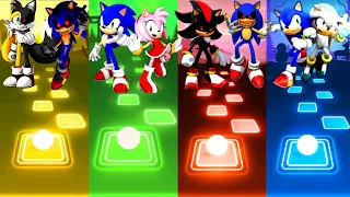 Sonic Tails Exe vs Sonic Amy vs Sonic Shadow Exe vs Sonic Silver Sonic | Tiles Hop EDM Rush