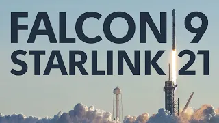 Рекордные пуск и посадка Falcon 9 (Starlink 21: Прямая трансляция)