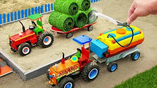 Diy tractor mini Bulldozer to making concrete road | Construction Vehicles, Road Roller #35