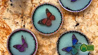 How to Create Resin Coasters using Butterfly Temporary Tattoos