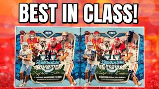 THESE ARE LOADED!!  | 2023 Bowman Chrome University Football Sapphire THREE BOX Review!