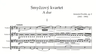 Dvořák: String Quartet No. 1 in A major, Op. 2, B 8 (with Score)