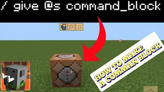 HOW TO MAKE A COMMAND BLOCK IN CRAFTSMAN