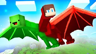 JJ and Mikey Morph to Dragon in Minecraft - Maizen