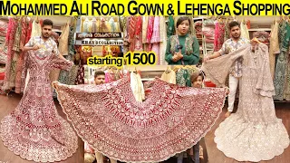 Mohammad Ali Road Lehenga Shopping | Bridal Gown,Peplum Sharara Collection | Khan's Collection