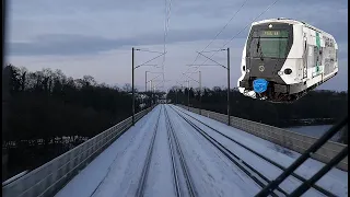 Cabride RER A - Cergy-le-Haut - Nanterre Préfecture en MI09 [Neige]