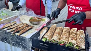 You May Be Seeing It For The First Time! - Amazing Fish Kebab - Turkish Street Food