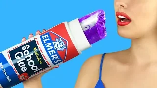 8 DIY Giant vs Miniature Edible School Supplies / Funny School Pranks!