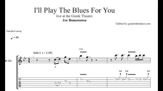 I'll Play The Blues solo TAB - live - blues guitar solo tabs (Guitar Pro)