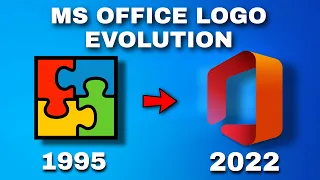 MS Office Logo Evolution (1995-2022) | History of Microsoft Office | Factonian