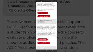 How to access your AHA ACLS Pre-course exam and Work