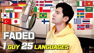 1 Guy Singing 'Faded' in 25 Different Languages | Multi-Language Cover by Travys Kim