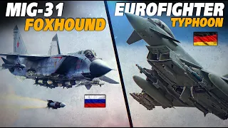 Eurofighter Typhoon EF2000 Vs Mig-31 Foxhound | Digital Combat Simulator | DCS |