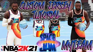 SPACE JAM 2 CUSTOM JERSEY TUTORIAL! ALTERNATE COLORWAY UNIFORM! NBA 2K21 MyTeam! HOW TO MAKE!